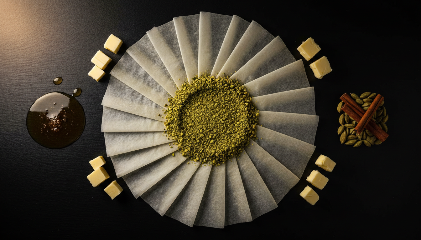 Baklava-taikinan valmistus
